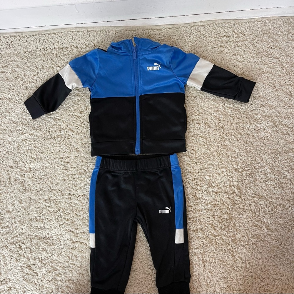 Puma Kids Matching Set - Blue and Black